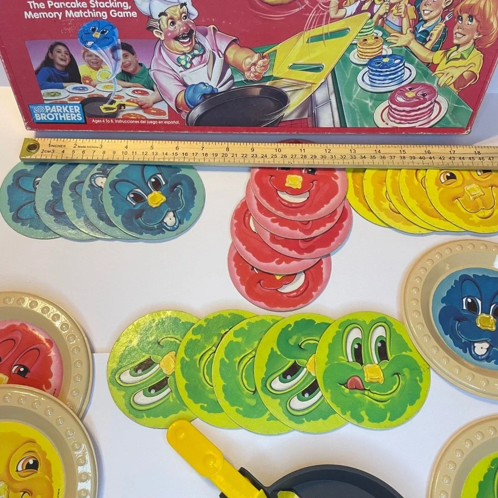 Flippin' Flapjacks Game Vintage Parker Brothers Pancake Stacking Memory Matching